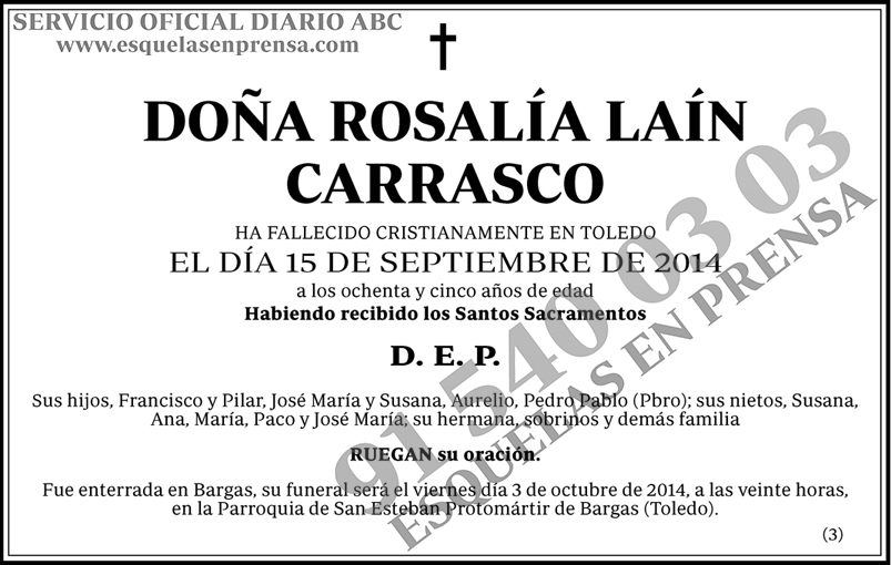 Rosalía Laín Carrasco
